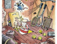 Barry Bonds Bye-Bye <img src="http://www.drewlitton.com/wp-content/uploads/2009/01/drew-bonds-drugs-cartoon-copy.gif" alt="drew-bonds-drugs-cartoon-copy" title="drew-bonds-drugs-cartoon-copy" width="250" class="alignleft size-full wp-image-130" />Barry Bonds has been a frequent topic for me through the years. This cartoon inspired by a famous photo featuring <strong>Babe Ruth</strong> is one of my favorite images. I think it about summed up the Bonds fiasco with no words, just letting the picture do all the talking. Maybe even a thousand words worth.