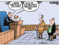 NBA Playoffs: from the archives <img src="http://www.drewlitton.com/wp-content/uploads/2009/04/winlose-drew-428-250x174.gif" alt="winlose-drew-428" title="winlose-drew-428" width="250" height="174" class="alignleft size-thumbnail
<strong>And So it Begins</strong>
Here's a take on the NBA payoffs from April 28, 2005. Still sums up my feeling that the playoffs are just too long. I'll have some Nuggets cartoons this week so hold on and keep toonin in.