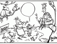 The offiicial Bird Watchers Cartoon Caption Contest <img src="http://www.drewlitton.com/wp-content/uploads/2009/05/birdistheword1-250x169.gif" alt="birdistheword1" title="birdistheword1" width="250" height="169" class="alignleft size-thumbnail wp-image-600" />
<strong>TGIF: Bird Watchers Cartoon Caption Contest</strong>
The Nuggets are <strong>hot</strong> and <strong>so are all you caption writers</strong>. Last weeks contest was our best ever. Let's make this one as good as that 58 point Nuggets crushing of the Hornets in game 4. Here's our rules: Keep the caption clean and keep them original. We'll give out the prizes like last week. <strong>The Winner</strong> gets the original cartoon with their caption, a t-shirt and a Birdzilla sketch ( or an Elway if you prefer). <strong>Two runner-ups</strong> get free t-shirt and a Birdzilla or Elway sketch.
<strong>A Few Tweaks coming your way.</strong>
I'll be working with my webmaster extraordinaire, Steve Foster, this weekend to add a few bells and whistles to the site. Hopefully you'll like the extra features even though they are nothing major. And be sure to be parked in front of your sets on Sunday afternoon as the Nuggets take on Dallas. I'll have a cartoon up late Sunday night in time for your cup of coffee and a sports cartoon on Monday morning. It's almost as good as sleeping in.
