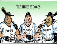 Nyuk, Nyuk, Nyuk <img src="http://www.drewlitton.com/wp-content/uploads/2009/05/stooges1.gif" alt="stooges1" title="stooges1" width="250" class="alignleft size-full wp-image-672" />
<strong>Dumb, Dumber, Dumbest</strong>
It never ceases to amaze me how dumb athletes can be. It's actually more arrogance than any thing else. What part of "no performance enhancing drugs don't they understand"? Obviously, all of it. For more click below...