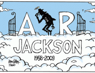 Michael Jackson: Poetry in Motion <img src="http://www.drewlitton.com/wp-content/uploads/2009/06/airjackson.gif" alt="airjackson" title="airjackson" width="250" class="alignleft size-full wp-image-897" />
<strong>The Real MJ</strong>
Baryshnikov. Fred Astaire. Sammy Davis Jr. Michael Jackson.
Each the epitome of Poetry in Motion. Each athletes capable of footwork that Gale Sayers and Barry Sanders could only dream about. Despite the complexity that was the life of Michael Jackson there is no denying his athletic ability on the stage. Unmatched. Original. Artistic. Breathtaking.
Click on more for some additional commentary.