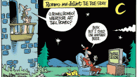 <img src="http://www.drewlitton.com/wp-content/uploads/2009/10/romeojuliet.gif" alt="romeojuliet" title="romeojuliet" width="250"  class="alignleft size-full wp-image-1596" />

<strong>Playin' Favorites</strong>
I'm often asked what my favorite cartoon is. It's an impossible question having drawn an average of 5 sports cartoons a week since 1982. But I can tell you my favorite kind of cartoons are one's like this, quirky, fun, and something we as sports fans can all relate to. Of course, the part of the cartoon that got left out was the shoe that Juliet threw at Romeo as a response to his request, killing him and well, you know the rest of the story.
Have a good NO BRONCOS weekend. We'll get through it together.