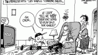 The PGA’s Big Problem <img src="http://www.drewlitton.com/wp-content/uploads/2009/12/litt091216-585x390.gif" alt="litt091216" title="litt091216" width="585" height="390" class="alignnone size-large wp-image-1788" />
<strong>The Real Problem</strong>
Here's the deal. Kids. What do you tell them? How do you explain the whole fiasco to an 8 year old who adores Tiger Woods and golf. Such is the dilemma when athletes from high pedestals plummet to earth like a wounded duck. And now all the whispers about human growth hormones and, you know, what's next? He ran over Santa Claus with the Escalade. I wouldn't doubt it at this point.