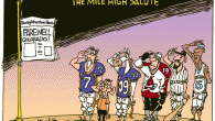 One Year Ago Today <a rel="attachment wp-att-2313" href="http://www.drewlitton.com/?attachment_id=2313"><img class="alignnone size-full wp-image-2313" title="Drewfinalcartoon" src="http://www.drewlitton.com/wp-content/uploads/2010/02/Drewfinalcartoon.gif" alt="Drewfinalcartoon" width="613" height="413" /></a>
<strong>September 1982</strong> I joined the Rocky as it's first (and last ) sports editorial cartoonist.
<strong>December 1982</strong> Get to do a full page drawing of the Rocky sports staff. No one ever sees it as the Rocky halts for a day due to the Blizzard of 82.
<strong>February 1983</strong> I get to play broom hockey at McNichols with the San Diego Chicken. I swear.
<strong>December 1984</strong> Rich Karlis hits uprights, fork cartoon follows.
<strong>January 1987</strong> Broncos beat Browns to go to the Super Bowl. Dad attends first NFL game ever. The Super Bowl.
<a href="http://www.drewlitton.com/?attachment_id=2314" rel="attachment wp-att-2314"><img src="http://www.drewlitton.com/wp-content/uploads/2010/02/dad1.gif" alt="dad" title="dad" width="250" height="168" class="alignnone size-full wp-image-2314" /></a>
<strong>February 1987</strong> First anthology of cartoons is published.
<strong>June 1997</strong> Avalanche win the Stanley Cup
<strong>September 1997</strong> Second anthology of cartoons is printed
<strong>January 1998</strong> Broncos win the Super Bowl. Hell freezes over and I finally get to draw a Broncos win cartoon.
<strong>January 1999</strong> They do it again.
<strong>April 1999</strong> The worst day ever at the Rocky. Columbine. Elway retires the very next week.
<strong>April 2000</strong> The photo staff at the Rocky win the Pulitzer for it's Columbine photos
<strong>June 2004</strong> My 3rd anthology is printed, this time an homage to John Elway.
<strong>Rocktober 2008</strong> Rocks go to the World Series!!!
<strong>February 2009</strong> We stop the presses
Now I ask you. Any great memories of your favorite paper?