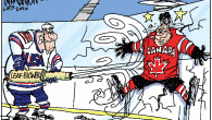 Canadian Hockey: Blowin in the Wind (and a bunch of Olympics below) <a href="http://www.drewlitton.com/olympics/2010/02/22/canadian-hockey-blowin-in-the-wind-and-a-bunch-of-olympics-below/attachment/newusaupset/" rel="attachment wp-att-2285"><img src="http://www.drewlitton.com/wp-content/uploads/2010/02/NewUSAupset.gif" alt="NewUSAupset" title="NewUSAupset" width="600" height="400" class="alignnone size-full wp-image-2285" /></a>
It was BIG. No doubt. And a fantastic game as well. But, please, it wasn't the 1980 Miracle On Ice. Nowhere even close. That USA team was comprised of college players vs. a team of NHL caliber professionals. It was at a time when America wasn't exactly feeling too good about itself. The country rallied around the Miracle team which I'm convinced gave the USA a jump start before Ronald Reagan took office. It was THAT BIG. If you want to see what the real Miracle was all about I highly recommend "Miracle" with Kurt Russell. That said, The USA kicking a little Canadian tushy is pretty fun.