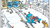 It’s Miller time! <a href="http://www.drewlitton.com/?attachment_id=2273" rel="attachment wp-att-2273"><img src="http://www.drewlitton.com/wp-content/uploads/2010/02/bodesredemption.gif" alt="bode'sredemption" title="bode'sredemption" width="600" height="615" class="alignnone size-full wp-image-2273" /></a>
Bode Miller came back from the edge of oblivion on Sunday to capture an elusive Gold medal, his third medal of the 2010 games. Known in the past as someone who would rather party than win, Miller has become one of the feel good stories of these Olympics. This cartoon is from the Chicago Tribune and is one of quite a few I've been doing for them during the games. The editor there is a joy to work with and makes these cartoons a blast for me. So if you've been wondering why some days the cartoons are square (Tribune), sometimes horizontal (United Features) and really horizontal other times (9News), it's because of all the different places I'm drawing for.