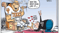 Texas: They do make Whine in Texas <img src="http://www.drewlitton.com/wp-content/uploads/2010/06/longhornwhine.gif" alt="" title="longhornwhine" width="600" height="407" class="alignnone size-full wp-image-2932" />
So my apologies to all of my fellow Cornhuskers fans. I was wrong. It was Texas. It's always Texas. And how do I know for sure? I grew up there. I know the way it works.
Well, this certainly changes things. The Big 12 lives to fight another day. Or at least until the Longhorns get a better offer. Never underestimate the power of a Texan or two to broker a deal behind closed doors. That's pretty much what happened with a lot of wheeling and dealing to get it done. I wouldn't be surprised if old LBJ himself had something to do with it.
So I'll set the record straight. Though many will look at Colorado and Nebraska as the rats who ran early, it's now very clear. It was Texas setting them up as scapegoats. And set them up they did.