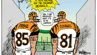 Bungels: Prima & Donnas <img src="http://www.drewlitton.com/wp-content/uploads/2010/07/29.gif" alt="" title="29" width="600" height="406" class="alignnone size-full wp-image-3078" />
I can't imagine any head coach in his right mind would want to deal with a combination of Ocho Cinco AND T.O.. But I'm glad some sucker is crazy enough to try. Talk about a cartoonists gold mine. It's like Richard Nixon and Spiro Agnew rides again! Yowza!
