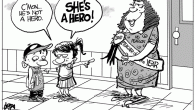 <img src="http://www.drewlitton.com/wp-content/uploads/2010/11/teacherheros.gif" alt="" title="teacherheros" width="600" height="400" class="alignnone size-full wp-image-3473" />

This cartoon is dedicated to all the great teachers I know now and who taught me then. Teachers like <strong>Kim Humphreys, Rebecca Robles, Michael Mehle, Cheryl Wolf, Michelle Worden and Melanie Dressman</strong> are among the heroes reaching the kids of today. <strong>Mrs Lockett, Mr. Parr, Mrs Frost, Mrs Fultz, Dr. Leonard, and Mr. Card</strong> helped to shape the students of my generation. I know you have some who shaped yours. I hope you'll think about e-mailing a few of them today's cartoon and telling them how much they meant to you or how much they mean to your own kids. Feel free to share your list of favorite teachers right here in the comments section. <strong>Let's make it Teachers are the real Heroes day!</strong>