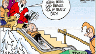 <img src="http://www.drewlitton.com/wp-content/uploads/2010/12/07b.gif" alt="" title="07b" width="600" height="400" class="alignnone size-full wp-image-3521" />

Wow. This was a bombshell only Pat Bowlen is capable of dropping. Josh McDaniels is fired. The Broncos have new life.<strong> And it's going to be an Orange Christmas after all.</strong>
One of the good things about drawing for a blog like this is I don't have to wait to put it online and out to all of the Broncos fans who have waited for this moment. 

I don't like to make fun of someone who just lost their job, so I'll at least keep the writing civil, but the Broncos relieving McDaniels of his duties is a relief. The Broncos have a rebuilding project ahead but at least we know it will be done by someone more competent than Josh McDaniels.

<strong>I love the movie Christmas story and this image popped into my head shortly after I got the news that McDaniels was gone.</strong>

I'm also really, really glad to know that<strong> Mr. Bowlen </strong>made this decision now rather than later. To let it go on much longer would have been a horrendous disservice to Broncos fans all over the world.