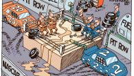Get Ready to RRRRumbblle <img src="http://www.drewlitton.com/wp-content/uploads/2011/01/pitrow.gif" alt="" title="pitrow" width="600" height="382" class="alignnone size-full wp-image-3766" />
So NASCAR updated it's scoring system. I always thought the round by round scoring system worked.
Talk about Road rage...
I doubt I'll really watch the Pro Bowl. Maybe the NHL all star game. Naw. I think it's time for my recorded Green Hornet episodes to play while I draw away. Then again. I really want to watch them.
So maybe it's just Bob Wills, Nat King Cole and Rush from the itunes library.
I'm busy finishing up a freelance job and working away on our special Sooper Sunday Madness animation episode. Next week will be crazy fun. Everyone have a great weekend as we get ready for da Sooper Bowl!