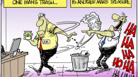 <img src="http://www.drewlitton.com/wp-content/uploads/2011/03/litt110321color.gif" alt="" title="litt110321color" width="600" height="400" class="alignnone size-full wp-image-4013" />
I'm not quite sure why mankind insists on torturing itself. Golf is bad enough. But then along came the heinous and cruel tournament brackets. Like lemmings the entire population of the United States has followed this annual ritual right off the proverbial cliff. Along the way we are ridiculed, humiliated and embarrassed. Oh, sure. Some really lucky sap eventually wins the office pool. Someone has to. Mostly because everybody else crashes and burns along the way, because of teams like Virginia Commonwealth who turn the entire process into total turmoil and chaos and render the whole thing an exercise in complete futility. Why do we do this? For fun. Personally, I'd rather agonize trying to swat a stupid little white ball 7000 yards into a little bitty hole the size of a dime. At least the walk is nice.