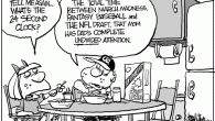 <img src="http://www.drewlitton.com/wp-content/uploads/2011/04/24secondclock.gif" alt="" title="24secondclock" width="600" height="400" class="alignnone size-full wp-image-4120" />

My favorite cartoons to do are ones like this that deal with sports in our culture and how it effects  our families. These usually aren't necessarily readers favorites. They don't have the same emotional impact as, say, Broncos cartoons do. But they still resonate and the Syndicate likes them. Any way I hope you enjoy this one. I'm a bit pooped from all of the March Madness, Opening Day hoopla. I might sneak in a day away from the blog sometime soon. Not sure though. It depends on my workload. The first week of the month is always so busy.

Hey, I wanted to know how you guys liked the video stuff I put up last week. Should I do more of that, or do you just like to take in the cartoons? Just asking. Always want to know what's on your mind.

Drew