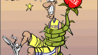 A Rose by any other name… <img src="http://www.drewlitton.com/wp-content/uploads/2011/04/drosewrapupCOLOR.gif" alt="" title="drosewrapupCOLOR" width="600" height="690" class="alignnone size-full wp-image-4201" />
My most recent cartoon from the Chicago Tribune. The Bulls are close to finishing off their series with the Pacers. I'm thinking if Derrick Rose is healthy the Bulls are a contender to win it all.