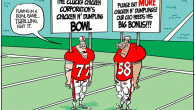 The Thrill of Victory, The agony of a Bowl Game Please check back tomorrow for the Year in review cartoons! 4 weeks of hard practice, a 13 game season, a conference championship game and all they get are these stupid...
