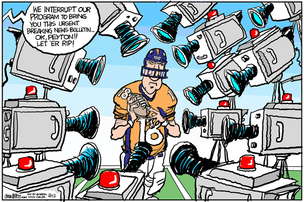 The World is in Chaos, The Economy is in the Dumpster…And Peyton Manning throws a Pass. Nice to know we have it all in perspective. 4 people like this post....